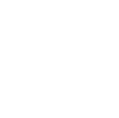 A white Emerald Isle Artists Collective Clover Logo. A 4 leaf clover made up of hearts and a pencil tip.
